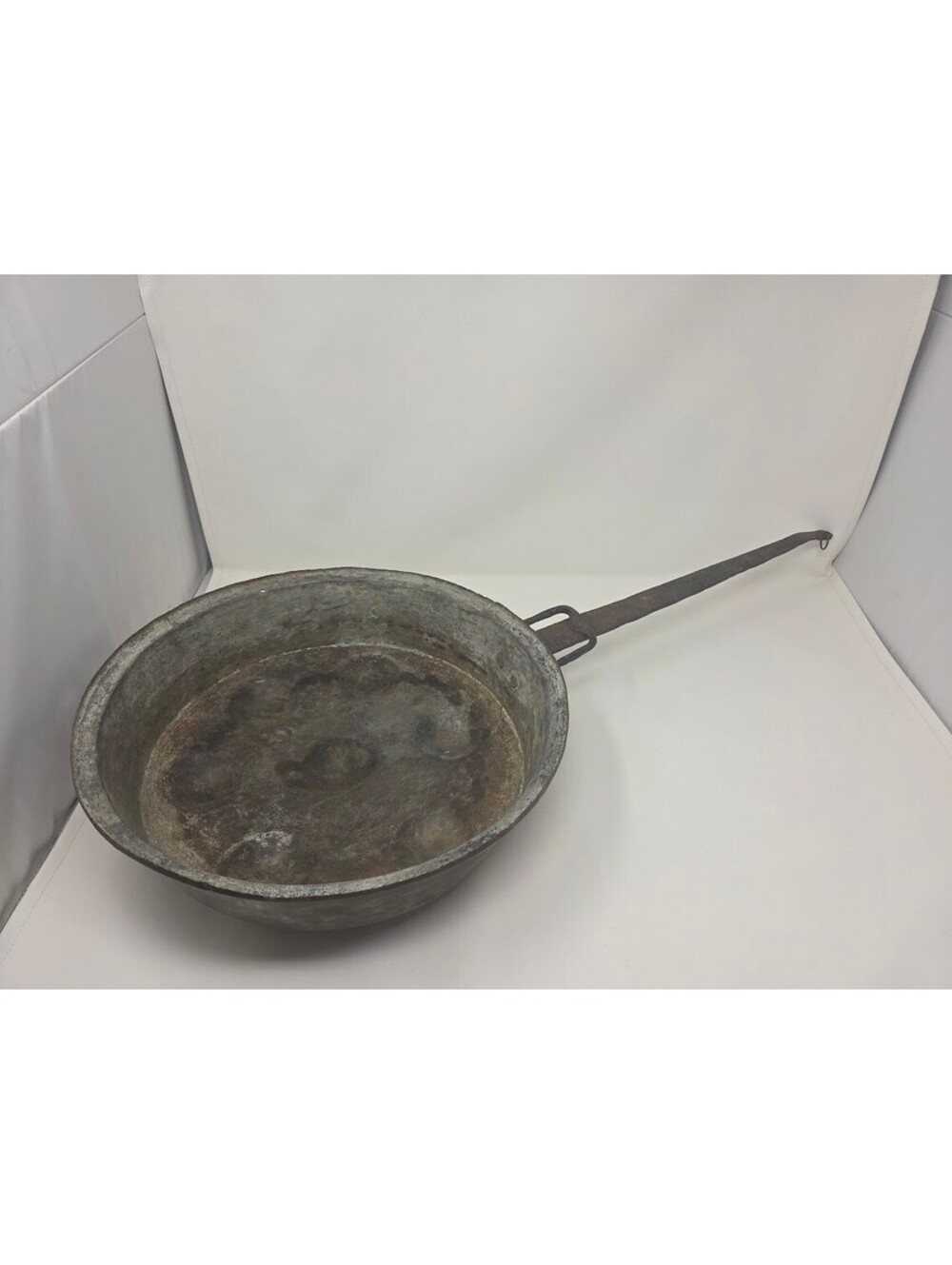 Antique Handmade Cast Iron & Copper Ebelskiver Pan Seven Well Cooking Pan Large